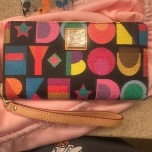 Dooney & Bourke Multicolor Logo Wristlet